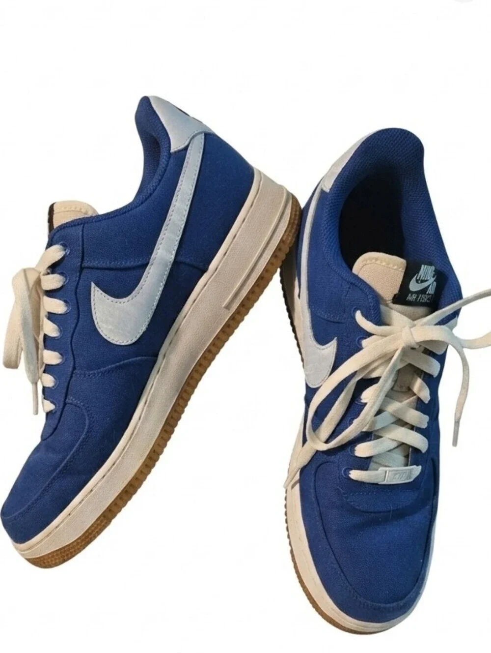 Nike Air Force 1 Royal Blue with White Swoosh Men's Size 10.5 Great Cond